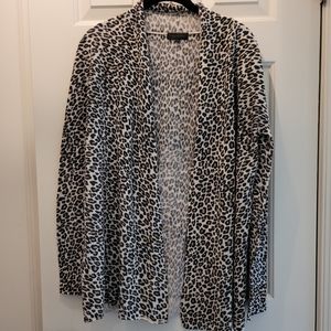 Cashmere Cheetah Print Cardigan - sz M
